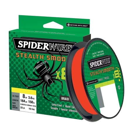 SpiderWire Stealth Smooth 8 Braid 0.15MM Trecciato 300M RED