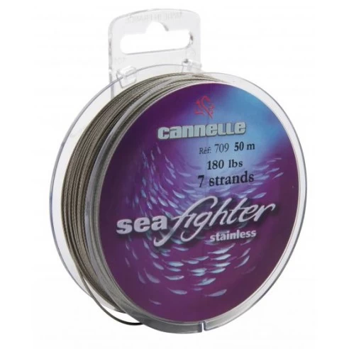 VMC Cavetto In Acciaio 50 LBs Seafighter C709 Bobina Da 50 Mt. Per Terminali Da Pesca